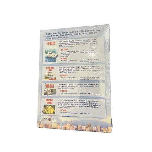 Herbie the Love Bug DVD 4 Movie Collection 2004 Box Set BRAND NEW SEALED - Picture 2 of 6